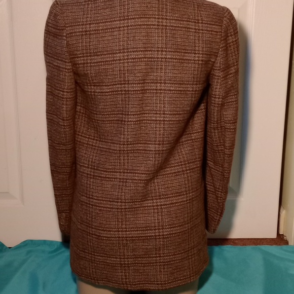 CASA DE LANA BROWN WOOL TWEED BLAZER, SIZE 5/6 - Picture 4 of 12